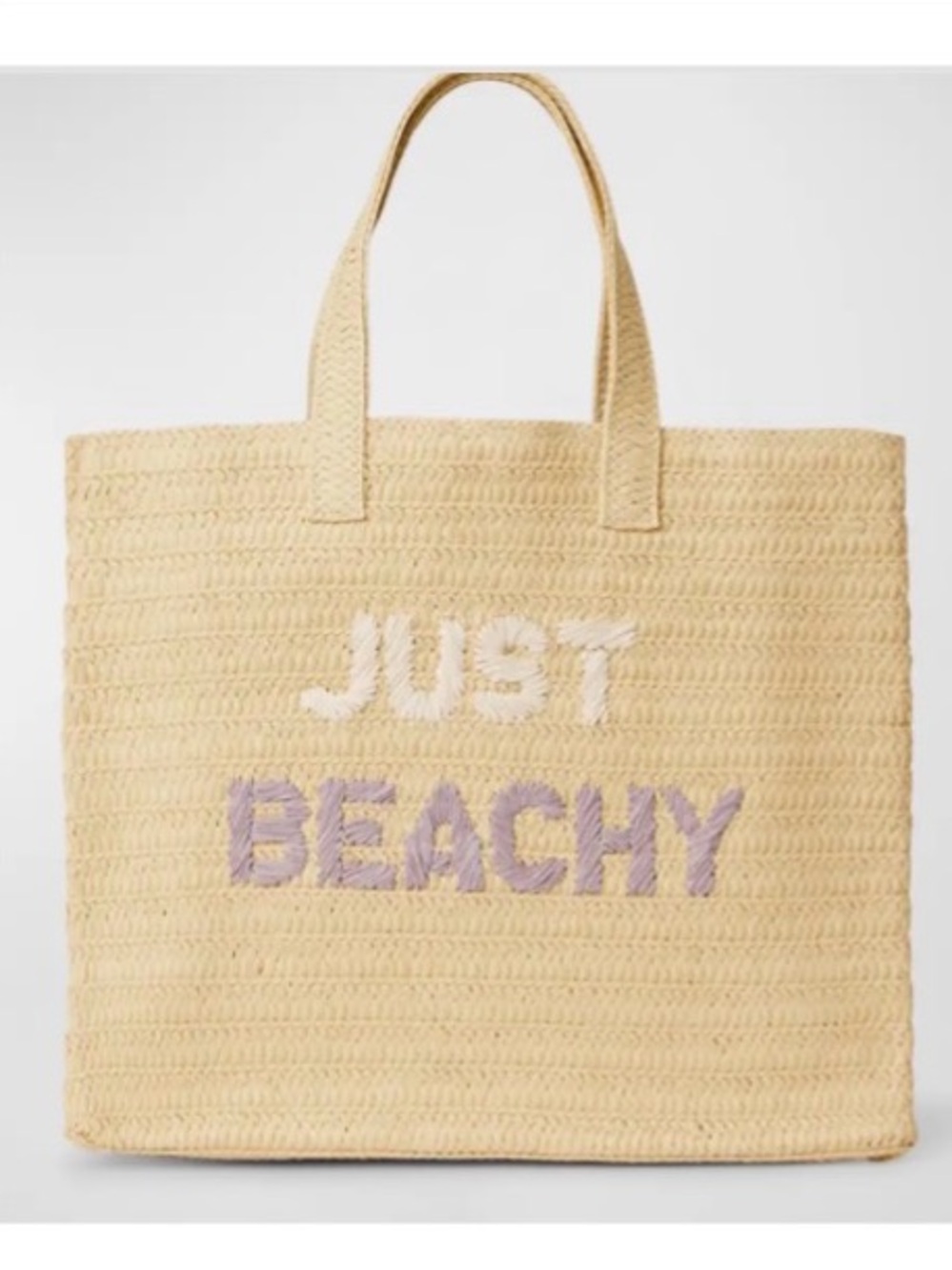 Btb Los Angeles Just Beachy Straw Tote, Purple